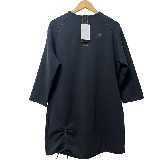 Nike Womens Tech Fleece Essential Mini Dress Size M Black Athletic Athleisure - Picture 2 of 8
